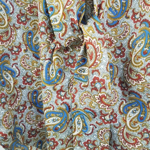 Vintage Tie Neck Blouse LS Paisley Top Size 11/12 - Picture 8 of 10